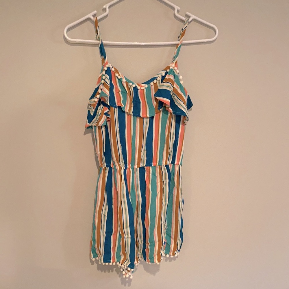 Stripped Romper, multicolored